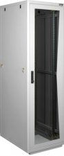 Напольный коммутационный шкаф 19", 18U, стеклянная дверь, Ш600хВ998хГ800мм, в разобранном виде, серый в Казаани