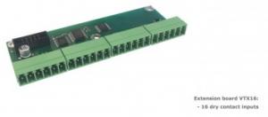 Устройство монтируется и подключается внутри главных блоков VT900, VT900 DC, VT960, VT960 DC.2-проводной интерфейс имеет 16 входов для сухих контактов