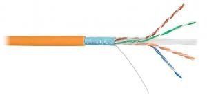 NIKOMAX NKL 9240C-OR - 305м, кабель витая пара F/UTP 4 пары, Кат.6 (Класс E), тест по ISO/IEC, 250МГц, одножильный, BC (чистая медь), 23AWG (0.57мм), внутренний, LSZH нг(А)-HFLTx, оранжевый