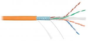 NIKOMAX NKL 4240C-OR - 305м, кабель витая пара F/UTP 4 пары, Кат.6 (Класс E), тест по ISO/IEC, 250МГц, одножильный, BC (чистая медь), 23AWG (0.57мм), внутренний, LSZH нг(А)-HFLTx, оранжевый