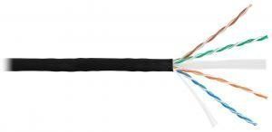 NIKOMAX NKL 4140C-BK - 305м, кабель витая пара NIKOLAN U/UTP 4 пары, Кат.6 (Класс E), тест по ISO/IEC, 250МГц, одножильный, BC (чистая медь), 23AWG (0.55мм), внутренний/внешний, LSZH -40С нг(А)-HFLTx, черный