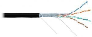 NIKOMAX NKL 4200C-BK - 305м, кабель витая пара NIKOLAN F/UTP 4 пары, Кат.5e (Класс D), тест по ISO/IEC, 100МГц, одножильный, BC (чистая медь), 24AWG (0.50мм), внутренний/внешний, LSZH -40С нг(А)-HFLTx, черный