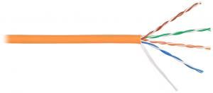 NIKOMAX NKL 9101C-OR - 100м, кабель витая пара U/UTP 4 пары, Кат.5e (Класс D), тест по ISO/IEC, 100МГц, одножильный, BC (чистая медь), 24AWG (0.511мм), внутренний, LSZH нг(А)-HFLTx, оранжевый