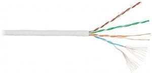 NIKOMAX NKL 4000C-GY - 305м, кабель витая пара NIKOLAN U/UTP 4 пары, Кат.5e (Класс D), 100МГц, многожильный, BC (чистая медь), 24AWG (7х0.192мм), внутренний, LSZH  нг(A)-HFLTx, светло-серый