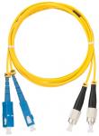 NIKOMAX NMF-PC2S2C2-SCU-FCU-001 - 1м, шнур волоконно-оптический, переходной, одномодовый 9/125мкм, стандарта OS2, SC/UPC-FC/UPC, двойной, LSZH нг(A)-HFLTx, 2мм, желтый купить в Казани 	Описание:	Оптические переходные шнуры представляют собой отрезок оптического кабеля, оконцованного
