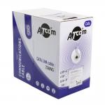 ATcom Premium AT4377 - 305м, кабель витая пара U/UTP 4 пары, Кат.6, 250МГц, одножильный, BC (чистая медь), 23AWG (0.51мм),  внутренний, серый