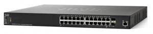 Cisco SG350X-24P (SG350X-24P-K9-EU) - Стекируемый управляемый коммутатор, 24 гигабитных порта, PoE