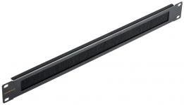 NIKOMAX NMC-OK-BRSH-1U-BK - Панель-заглушка 19", 1U, со щеточным кабельным вводом, металлическая, черная купить в Казани 	Описание:	NMC-OK-BRSH-1U-BK, щеточный кабельный органайзер высотой 1U, состоящий из металличес