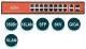 Wi-Tek WI-PS320GF - Коммутатор неуправляемый PoE 350Вт, порты 16 PoE GE + 2 Combo GE/SFP, режим VLAN