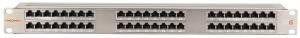 NIKOMAX NMC-RP48SE2-HR-1U-MT - Коммутационная панель 19", 1U, 48 портов, Кат.6, RJ45/8P8C, 110/KRONE, T568A/B, полный экран, с органайзером, металлик купить в Казани 	Описание:	Коммутационные панели (патч-панели) предназначены для разделки в них кабелей различных по