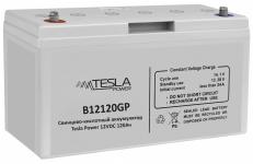 Tesla Power B12120GP - Свинцово-кислотный аккумулятор 120Ач 12в, 4 mΩ, Максимальный ток разряда: 744 A (5 сек), Максимальный ток заряда: 24 A, Вес: 36 кг, Тип клемм: M8