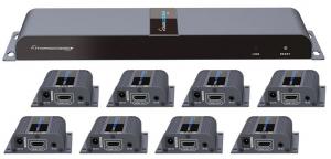 Lenkeng LKV718Pro - Разветвитель-удлинитель 1*8 HDMI, ИК, CAT6, до 40 метров купить в Казани 	LKV718Pro обеспечивает стабильную передачу видео высокой четкости по витой паре. Устройство по