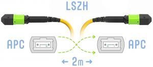 SNR-12ML-53L-6-Slot -  Оптический патчкорд MPO/APC - MPO/APC, FF (Female / Female), SM, 12 волокон купить в Казани 	Оптический разъемMPO (Multi-fiber push-on) является разумной альтернативой для кабельной инфраструк