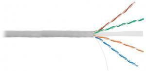 NETLAN EC-UU004-6-PVC-GY - 305м, кабель витая пара U/UTP 4 пары, Кат.6 (Класс E), 250МГц, одножильный, BC (чистая медь), внутренний, PVC нг(B), серый купить в Казани 	Описание:	Кабель EC-UU004-6-PVC-OR содержит 4 пары витых медных проводников, выполнен в неэкра