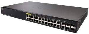 Cisco SB SF350-24P-K9-EU - Управляемый коммутатор, 24 порта 10/100, PoE
